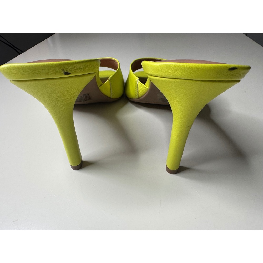 Torrid Neon Yellow Stiletto Mules Square Toe High Heel Sandals 10WW 17230582 - Picture 4 of 7